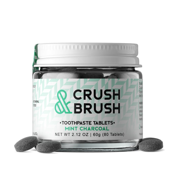 Nelson Naturals - Crush & Brush Charcoal Mint Toothpaste Tablets